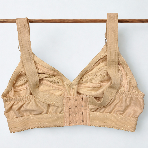 Beige Lace Trim Bra