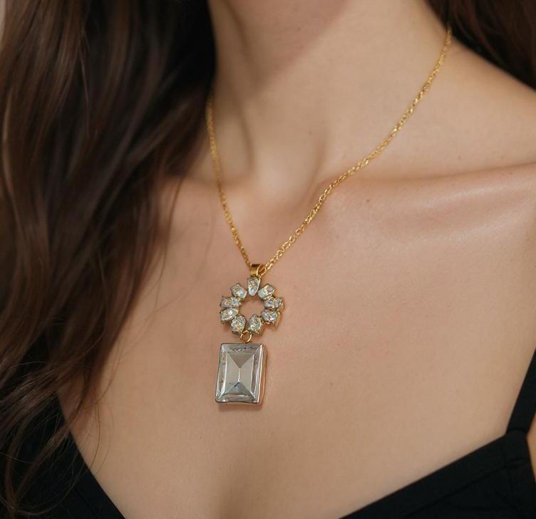 Crystal Elegance Necklace and Earrings Set