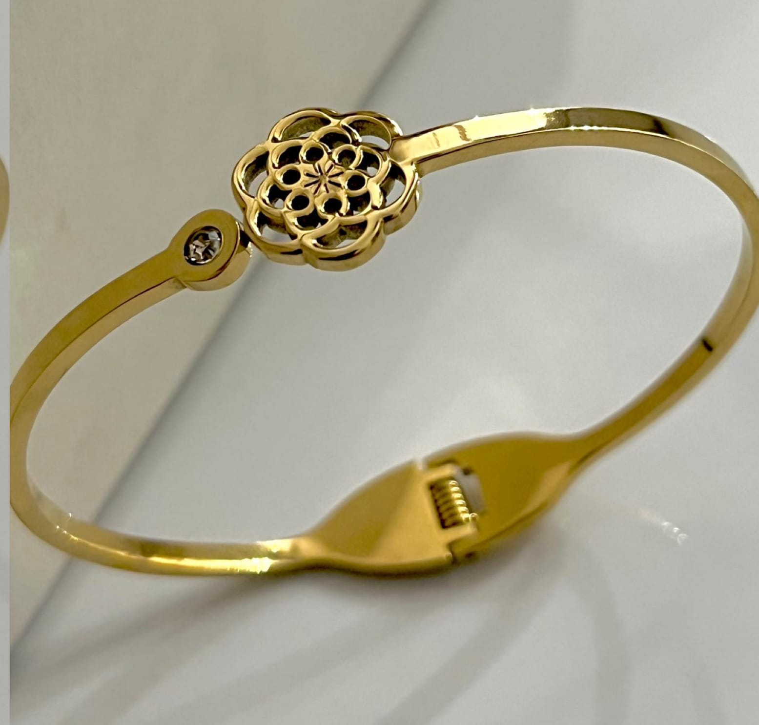 Intricate Floral Bangle