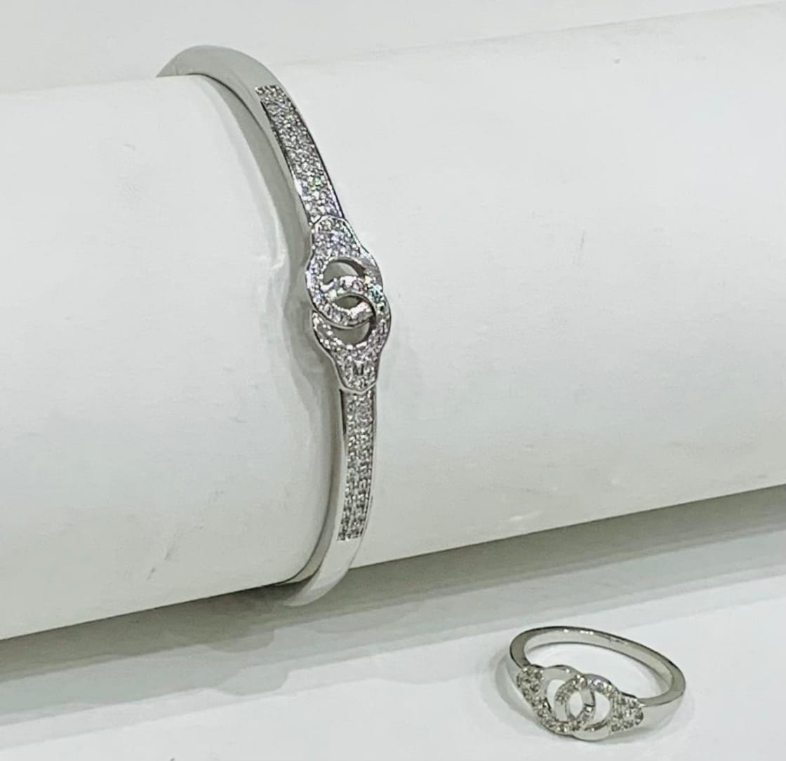 Diamond Twist Bangle Set