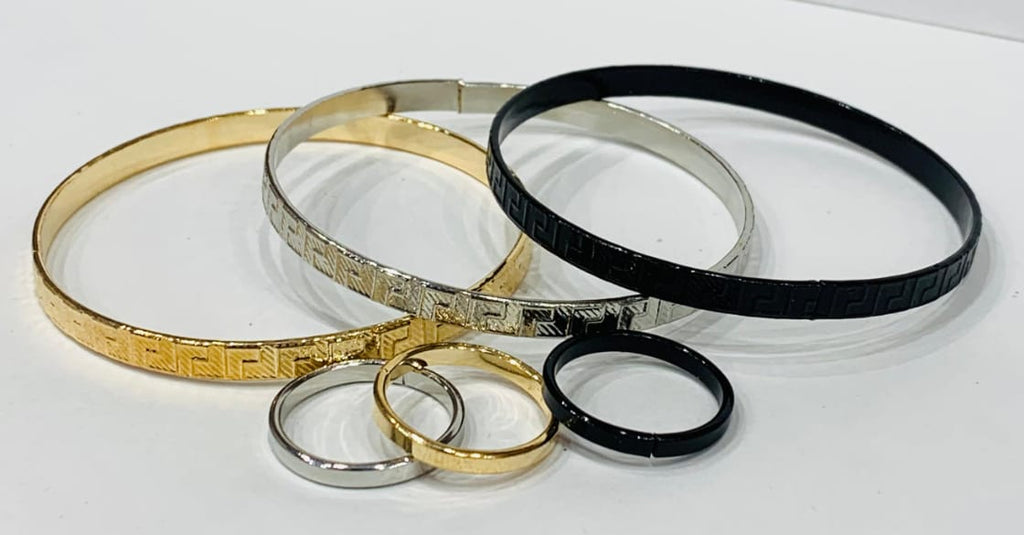 Elegant Bangle and Ring Set