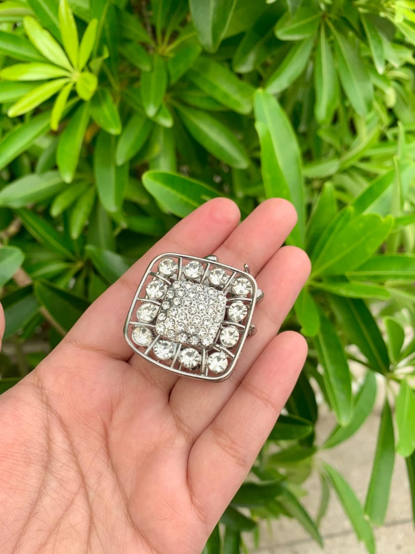 Crystal Square Hair Clip