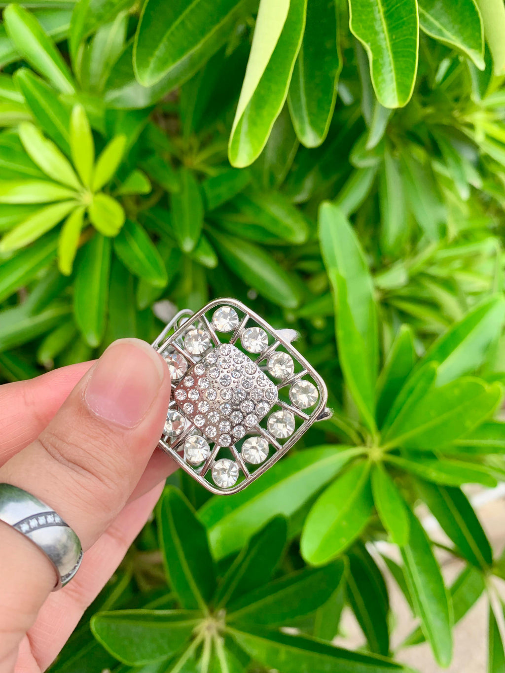 Crystal Square Hair Clip