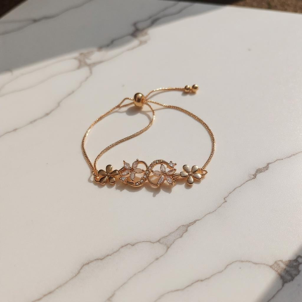 Floral Gold Bracelet