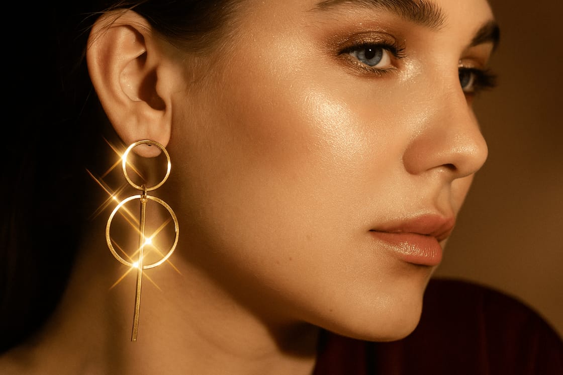 Double Hoop Dangle Earrings