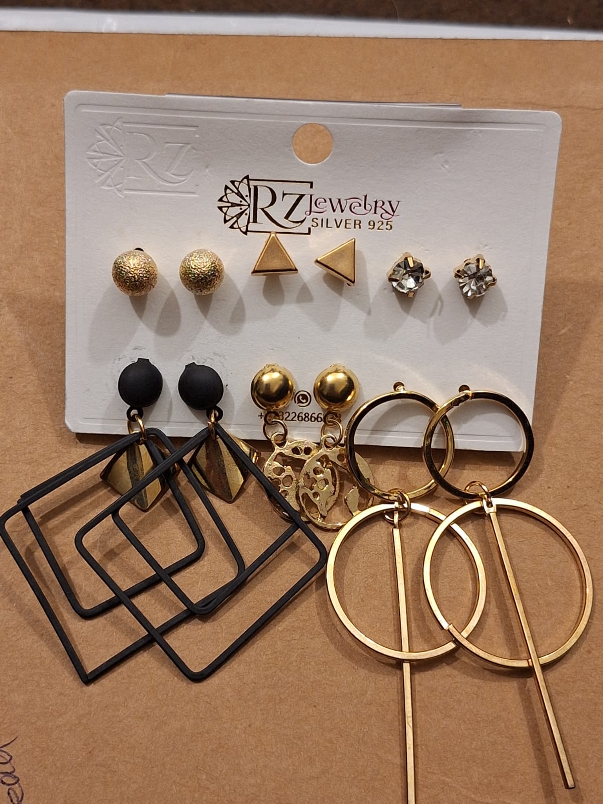 Mixed Metal Earrings Set