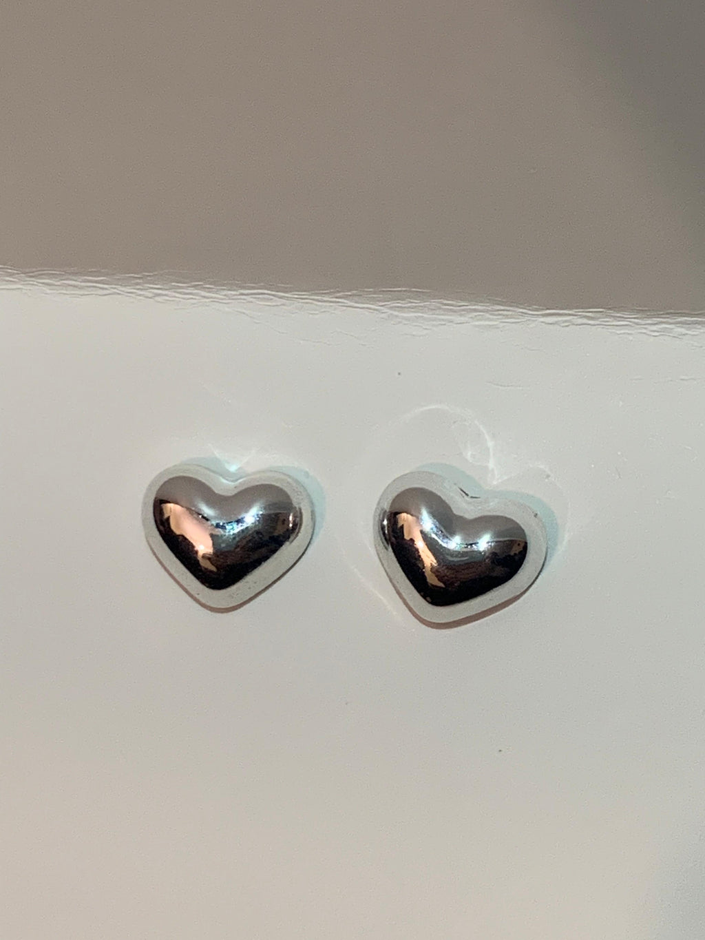 Silver Heart and Teardrop Earrings Set