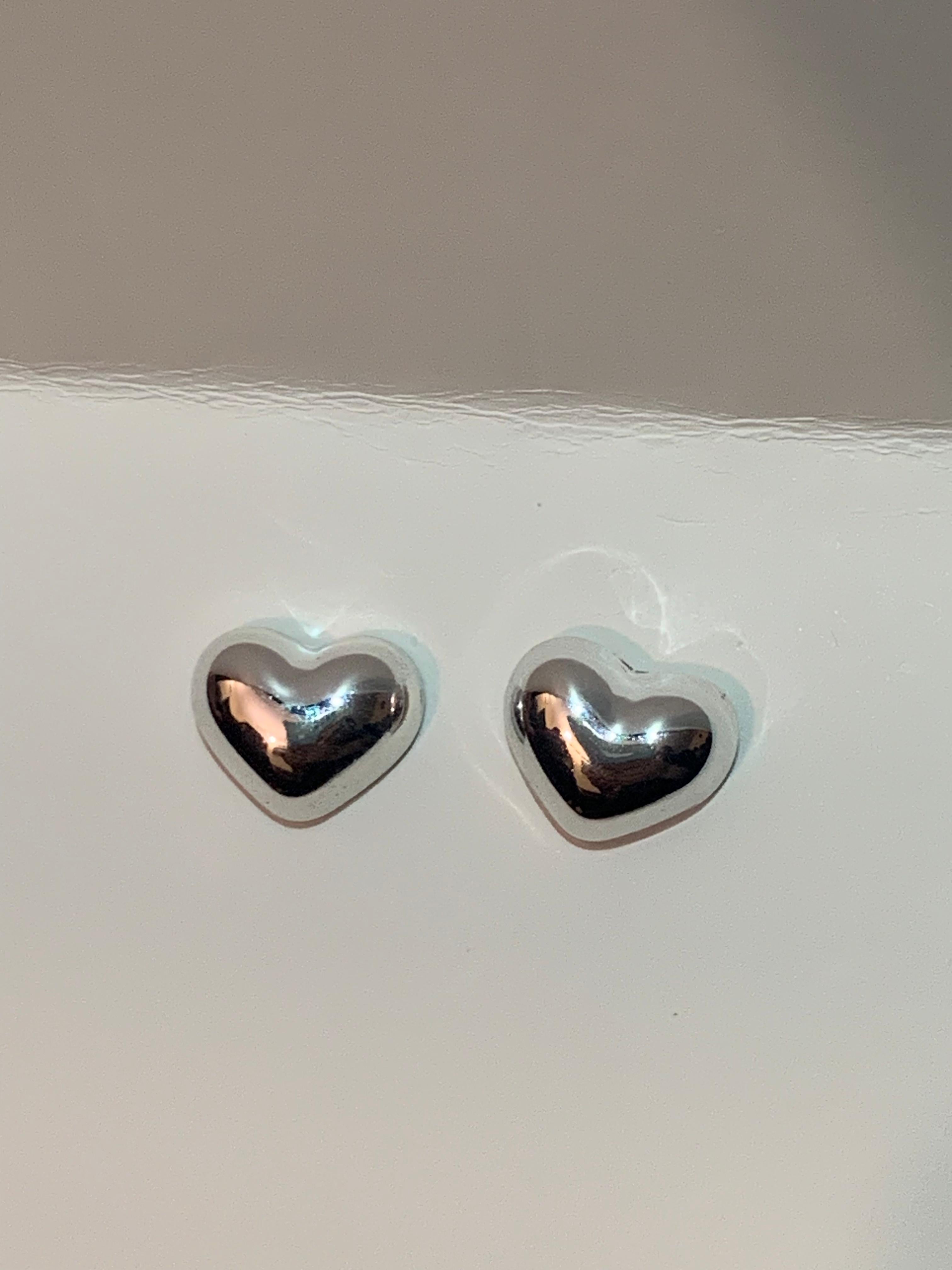 Silver Heart and Teardrop Earrings Set
