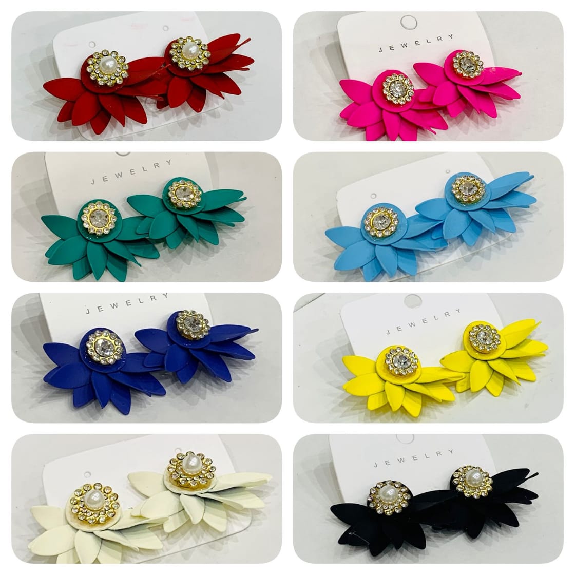 Floral Gemstone Earrings