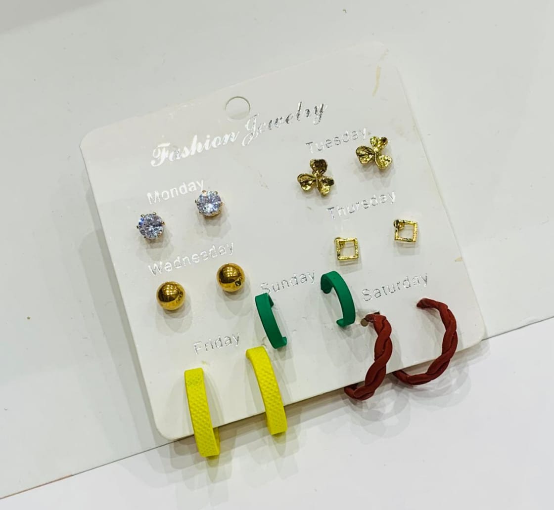 7 Days Earrings Set