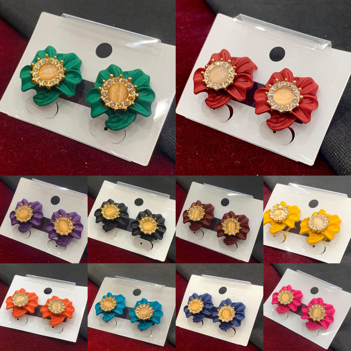 Vibrant Floral Earrings