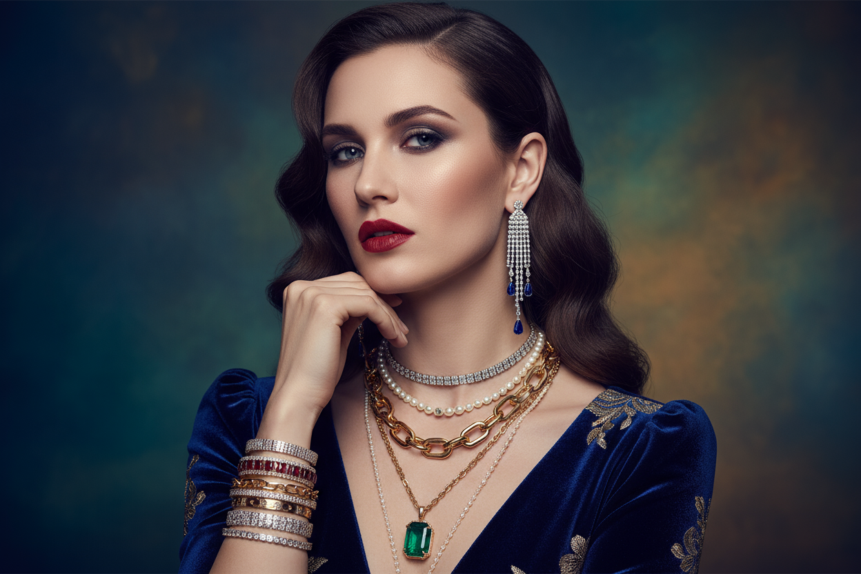 Close-up Luxury Jewelry Banner