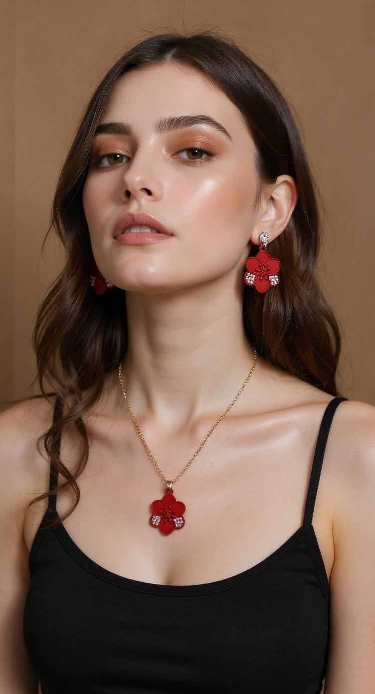 Elegant Floral Jewelry Set